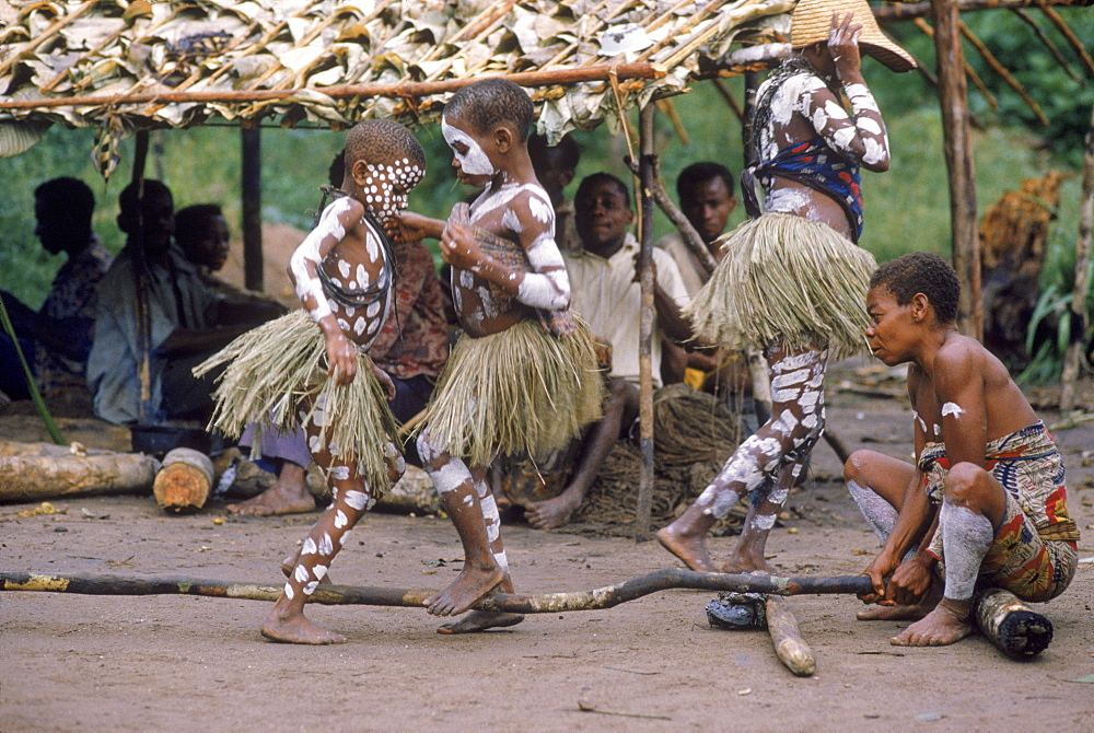 Pygmee mentruation dance, Republic of Congo (formerly Zaire) Ituri Forest.