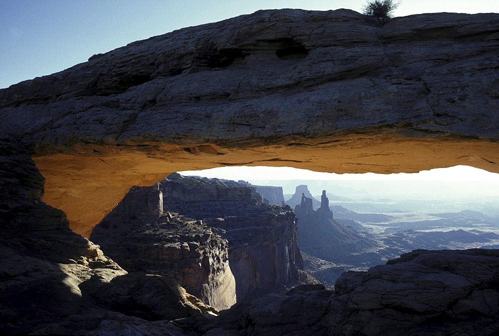 Mesa Arch in the Island In The Sky district of Canyonlands National Park, Utah.