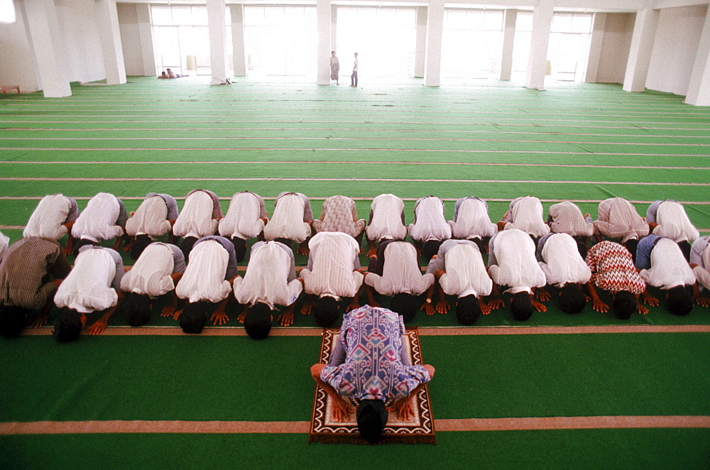 Karanganyar City Mosque, where young men come after school to pray and study the Koran.