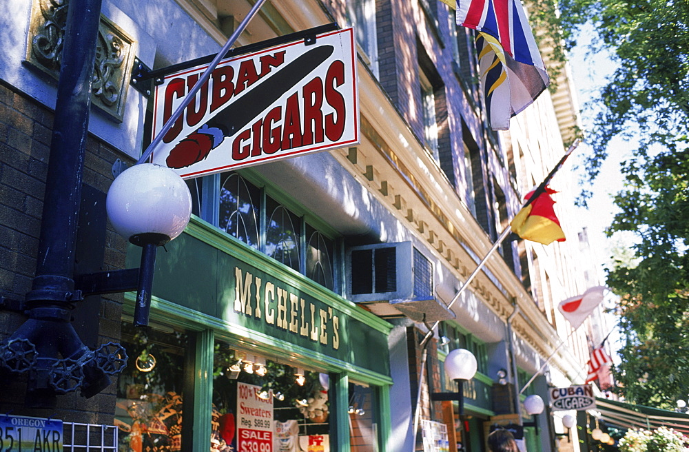 Cigar shops proliferate in Vancouver's Gastown, a short drive across the border so many of the customers come over from the US to shop for their favorite stogies.