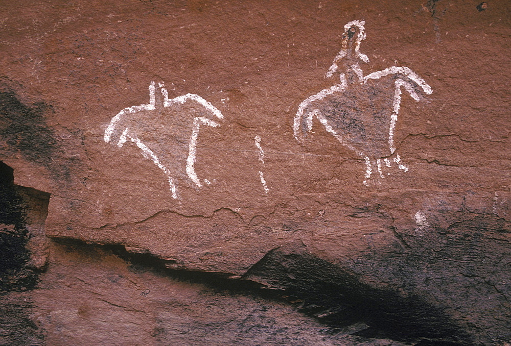 Prehistoric Anasazi pictographs in Grand Gulch, Utah.