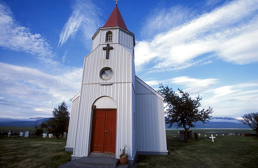 Small church at Glaumbaer, northcentral Iceland. An important discovery was made in Glaumbaer in 2001: the homestead of Thorfinn Karlsefni, the father of the first European born in the New World. This find has important implications for Viking history.