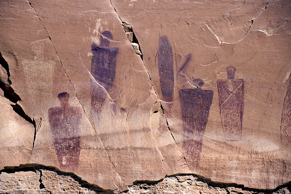 Thr Great Gallery pictograph panel in Horshoe Canyon a part of Canyonlands National Park, Utah.