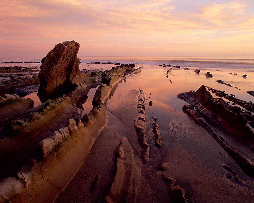 Beach at Sunset, Arroyo Burro State Beach, Santa Barbara, CA.