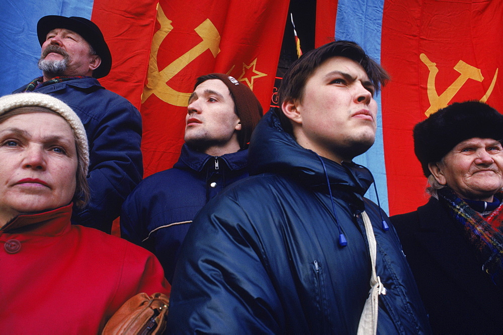 Communist supporters demonstrate for the return of Soviet Union.