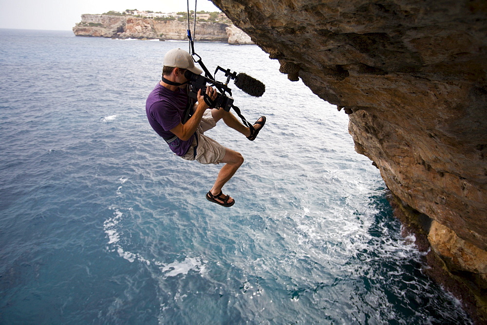 Josh Lowell hanging on The Arch and filming for Big Up Productions in Mallorca, Spain.