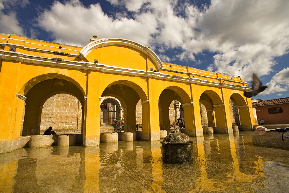 An open air wash house in Antigua, Guatemala