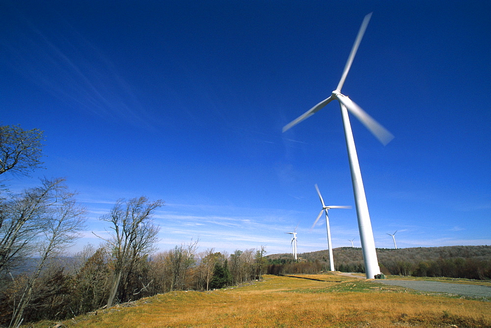 Power generatiing wind turbines outside of Thomas, WV