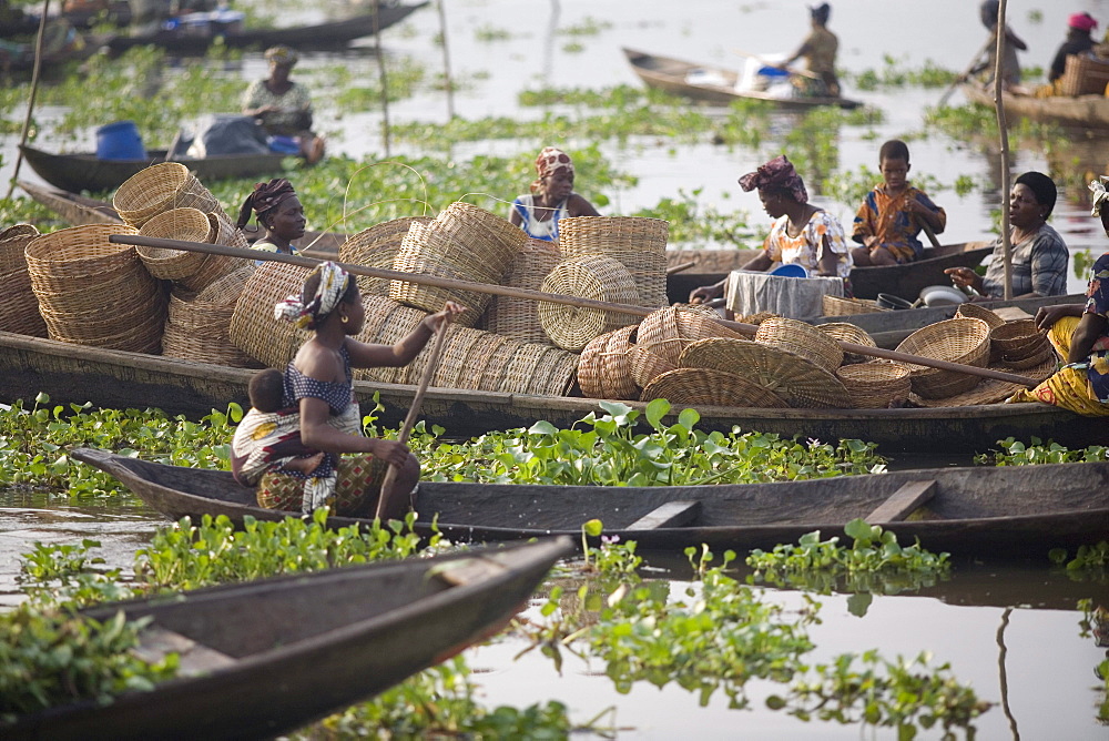 Local village market completely at sea