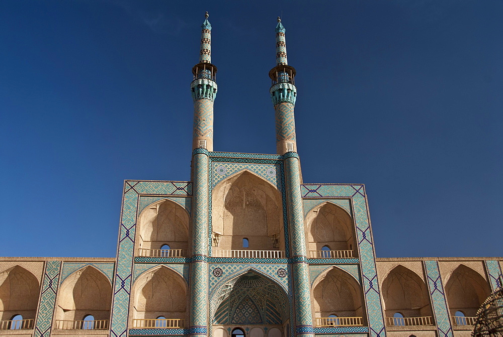 View of the Amir Chakhmaq Mosque in Yazd, Iran