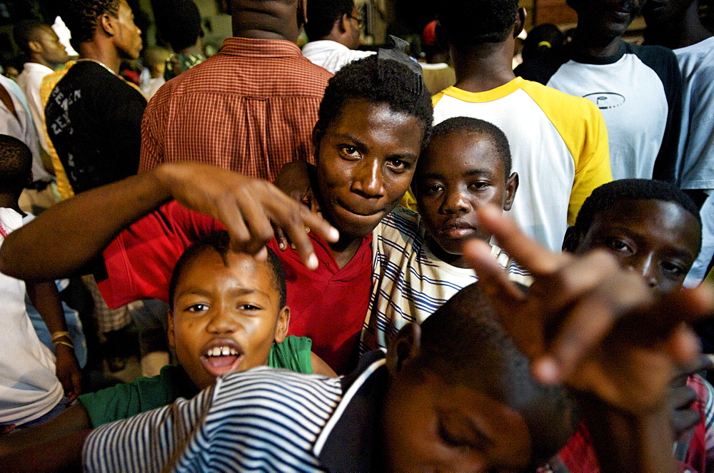 Haitian youth party at a ti sourit, or block party, in Port-au-Prince, Haiti.