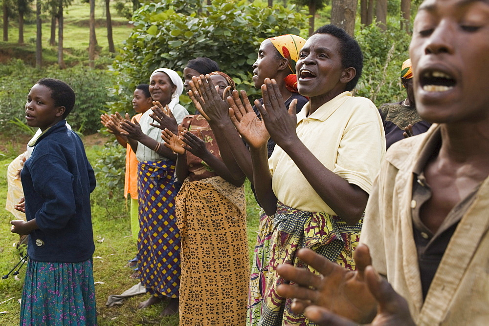 Village dance and song practice in Maraba, Rwanda