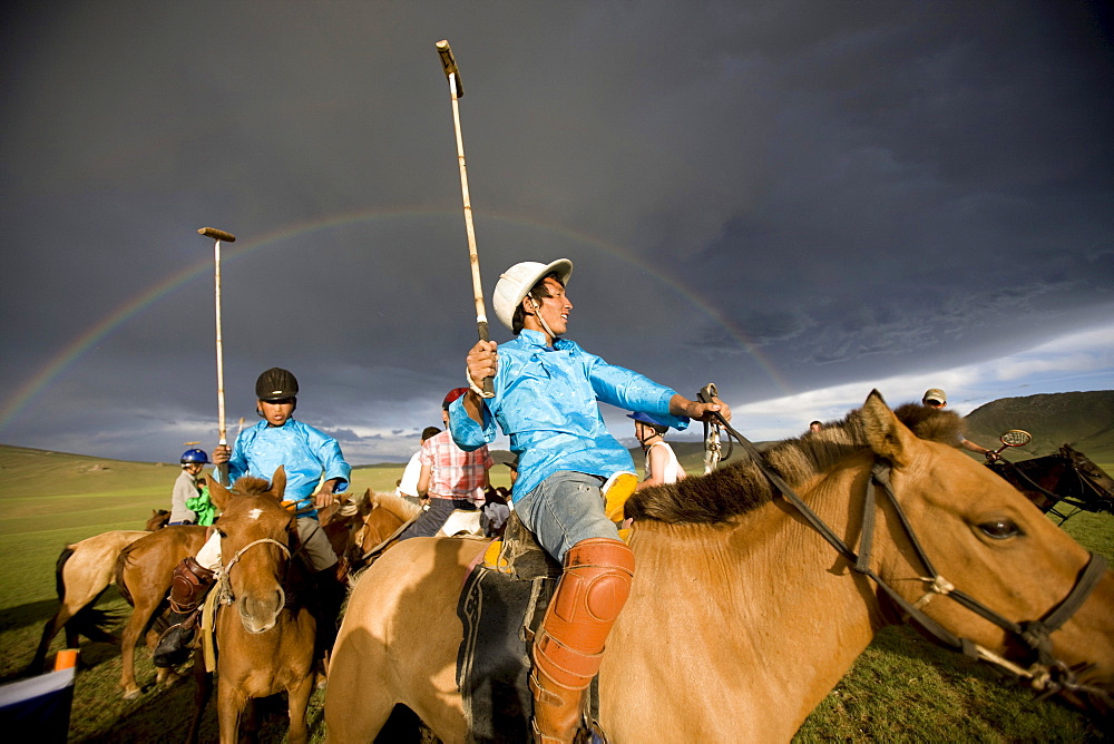 Childrens' Polo Tournament. Monkhe Tengri, Central Mongolia.