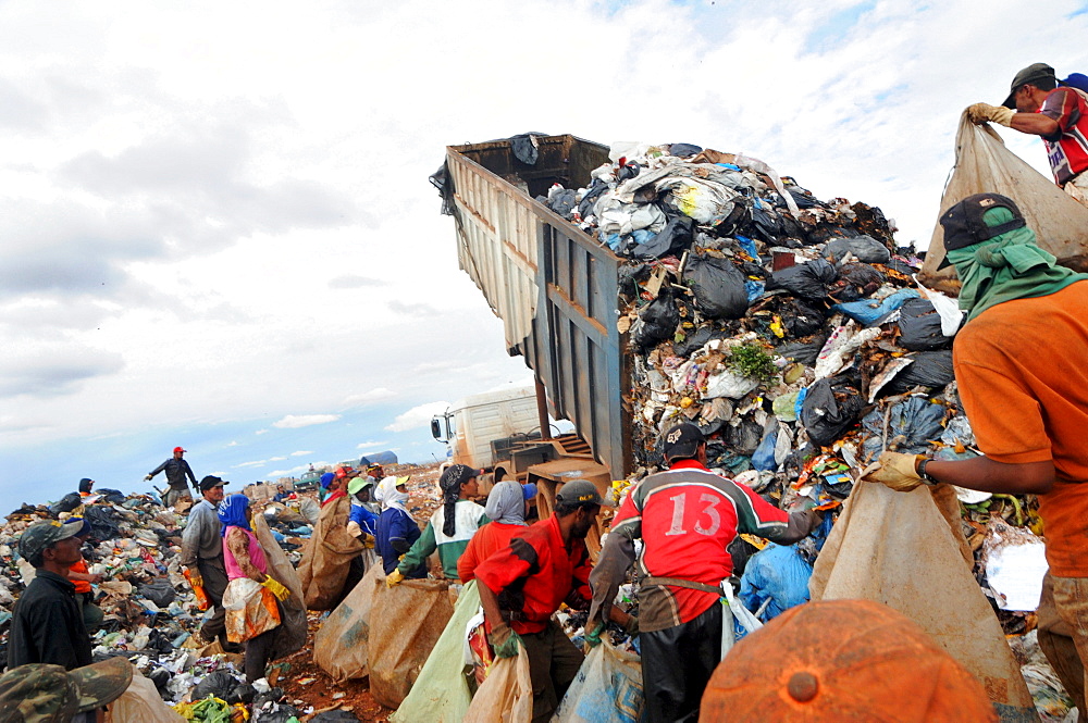 Garbage recycling in Brasilia, Brazil.