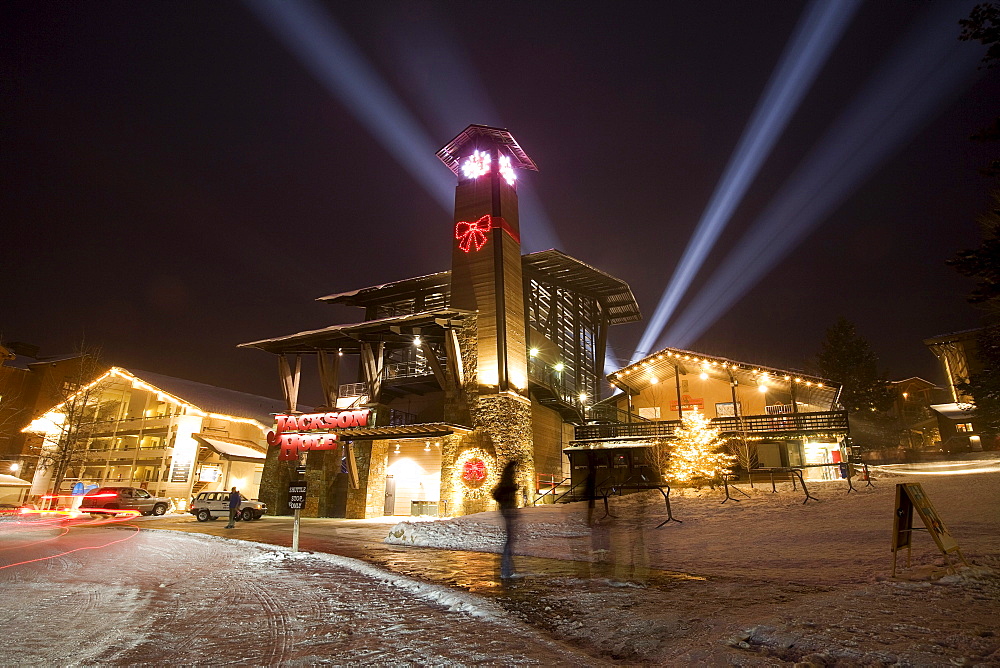 The grand opening celebration of a new aerial Tram at a resort in Jackson Hole, Wyoming.