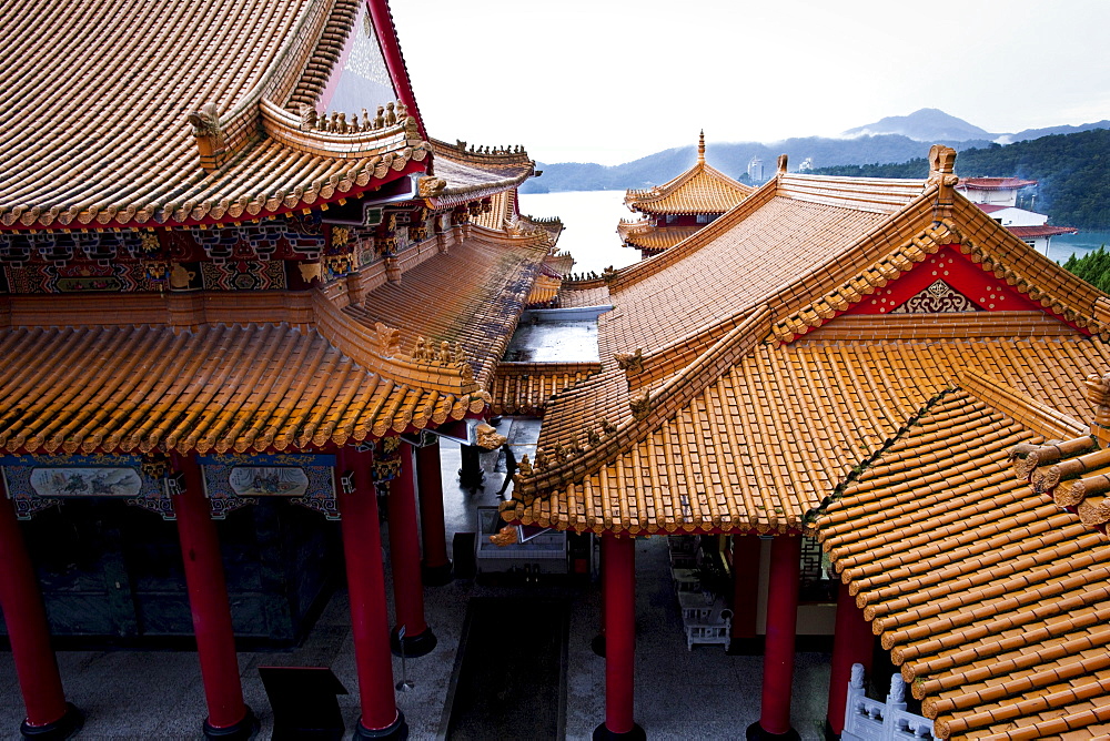 Wenwu Temple high above Sun Moon Lake, West-Central Taiwan, October 21, 2010.