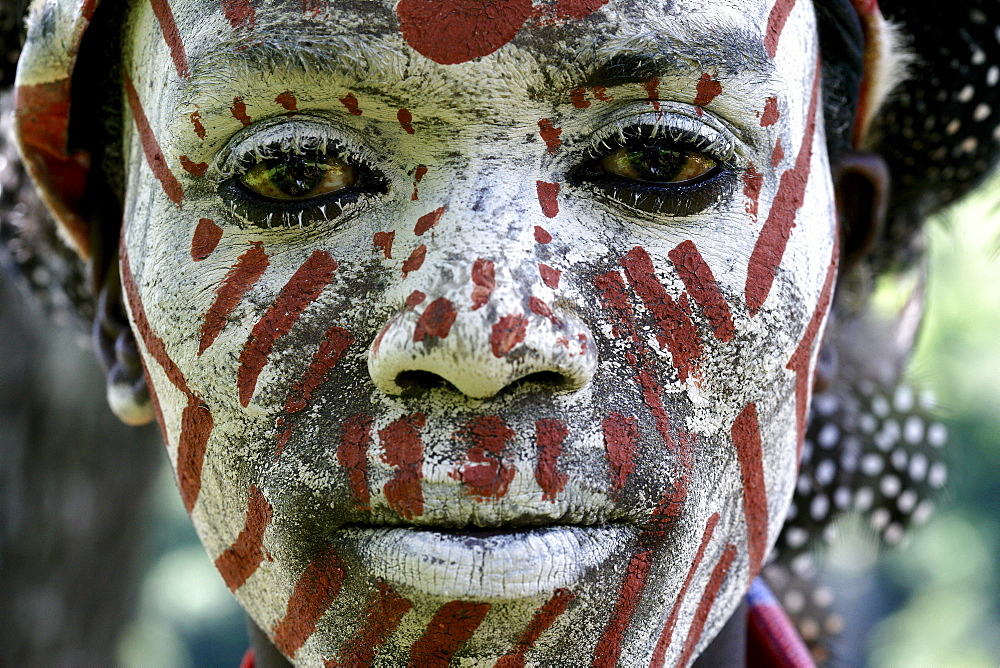 Kikuyu Tribesman with painted face-Thompson Falls