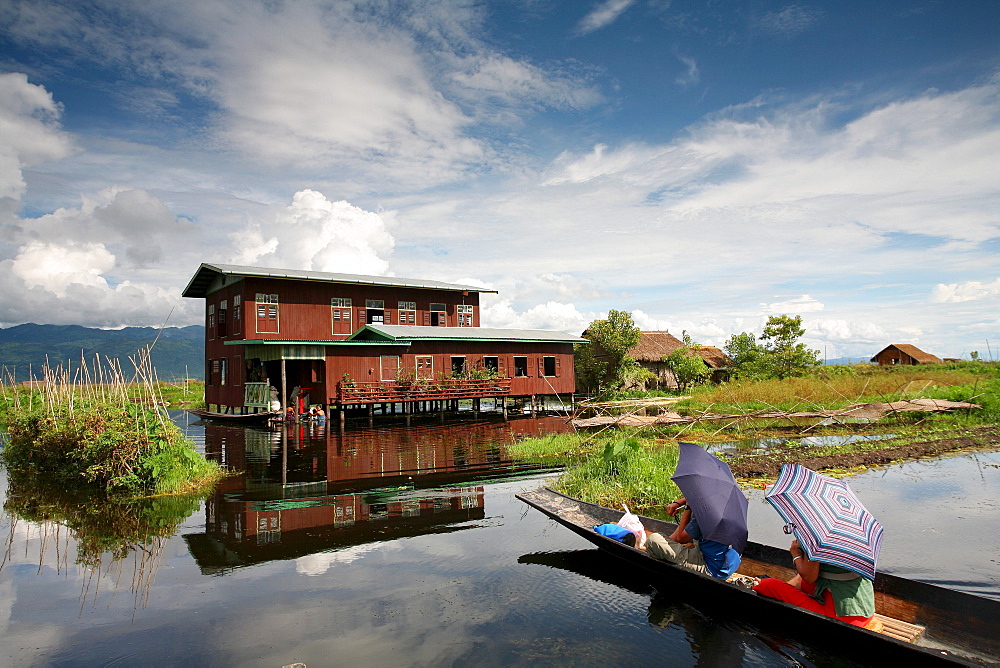 Floating Village, Piledwelling Village, Lake Inle, Birma, Burma, Myanmar, Asia