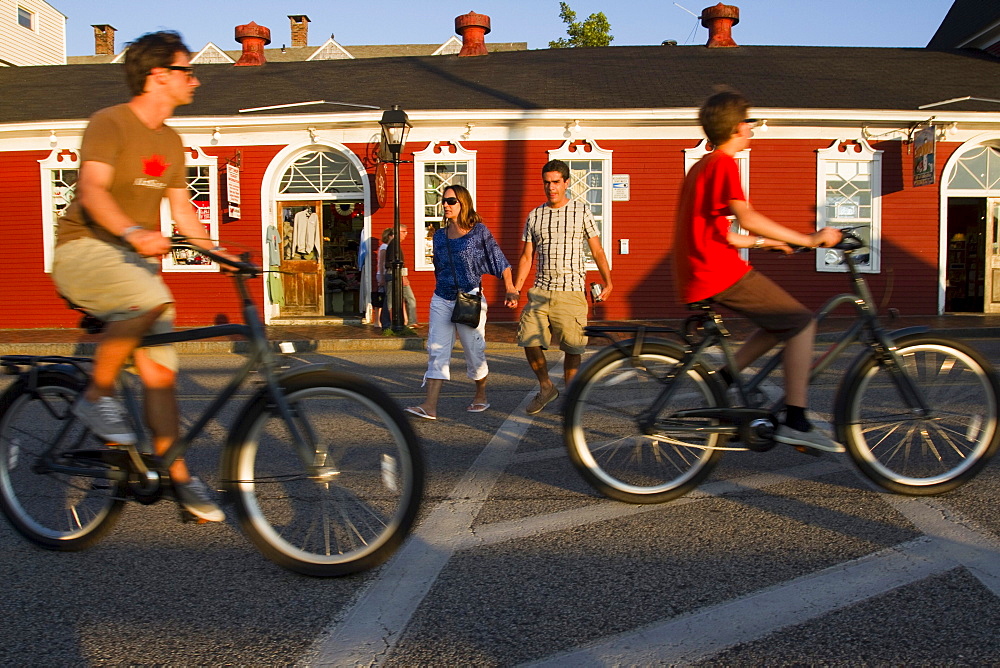 Bicyclists and pedestrians in Maine.