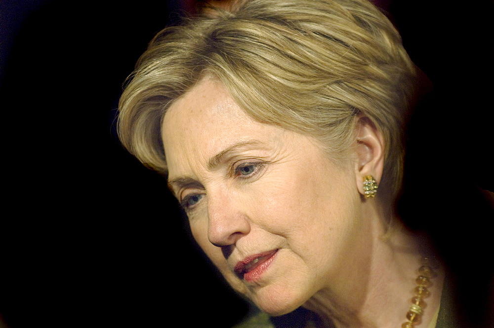 Hillary Clinton speaking to a crowd at the Manchester School of Technology. Her speech outlined what she called a new progressive plan to address growing income inequality in America.  She spoke to about 200 people.  At the end of her speech she shook a few hands, posed for photos and departed.