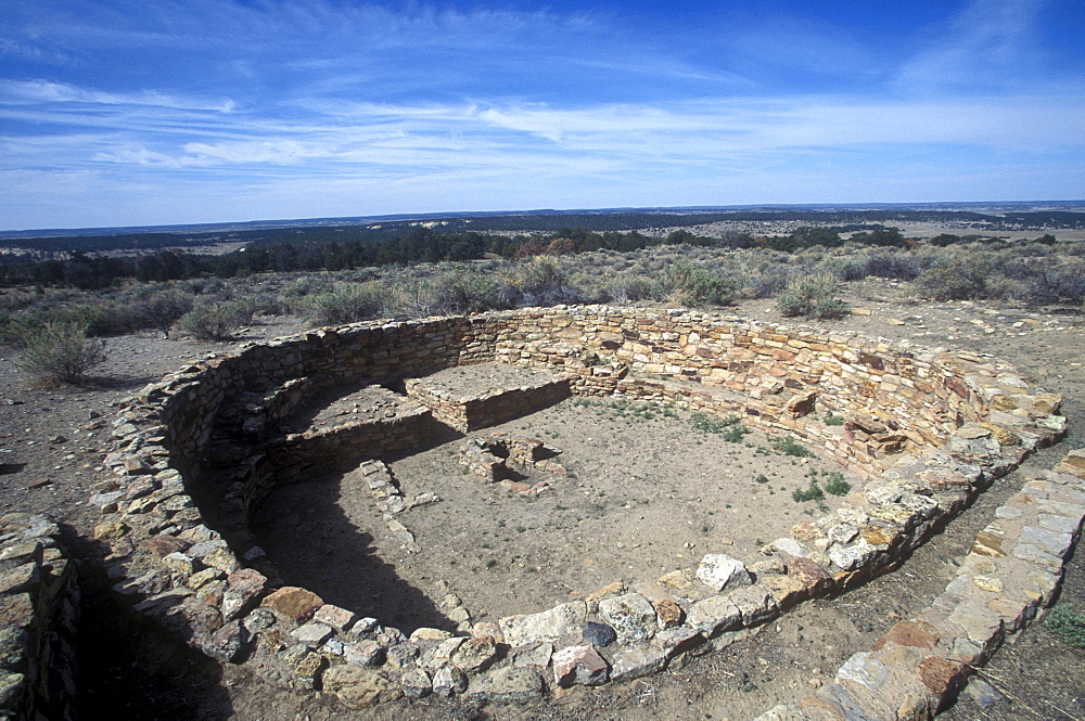 Prehistoric ruins at El Morro National Monument near Gallup, New Mexico