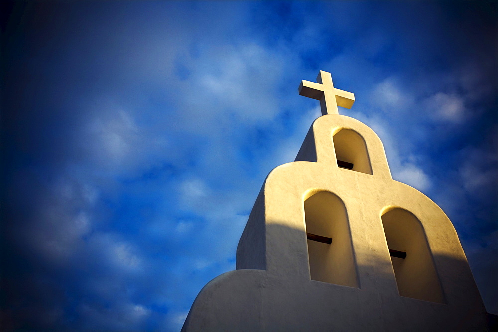 View of a church in Playa del Carmen, Mexico.