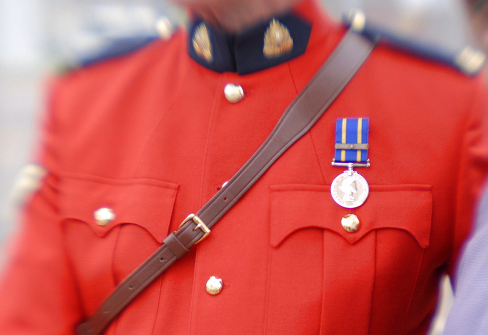 A Royal mounted policeman in Canada.