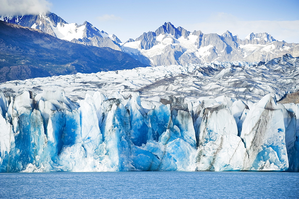 The Viedma Glacier terminating into Lago Viedma on February 25, 2008, Chalten, Argentina.