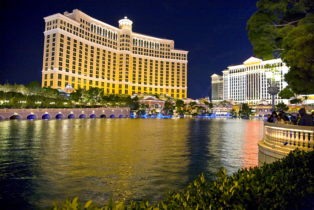 The Bellagio Hotel and Casino along Las Vegas Boulevard, or the Strip, in Las Vegas, Nevada.