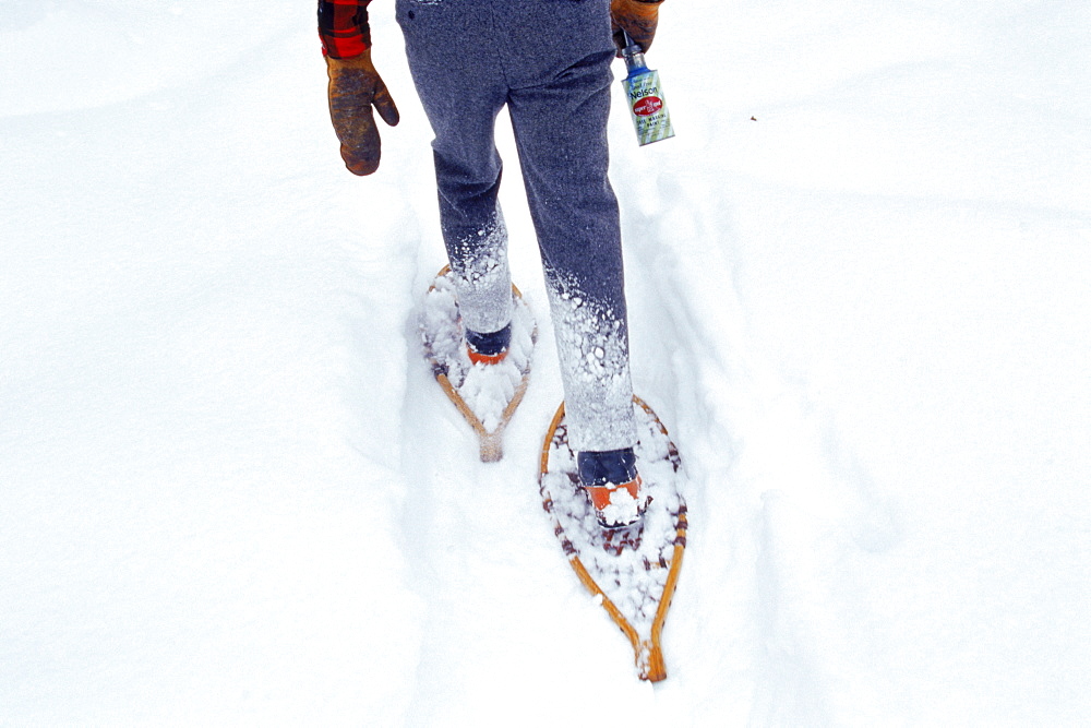 In Vermont, manual labor still gets done on snowshoes.