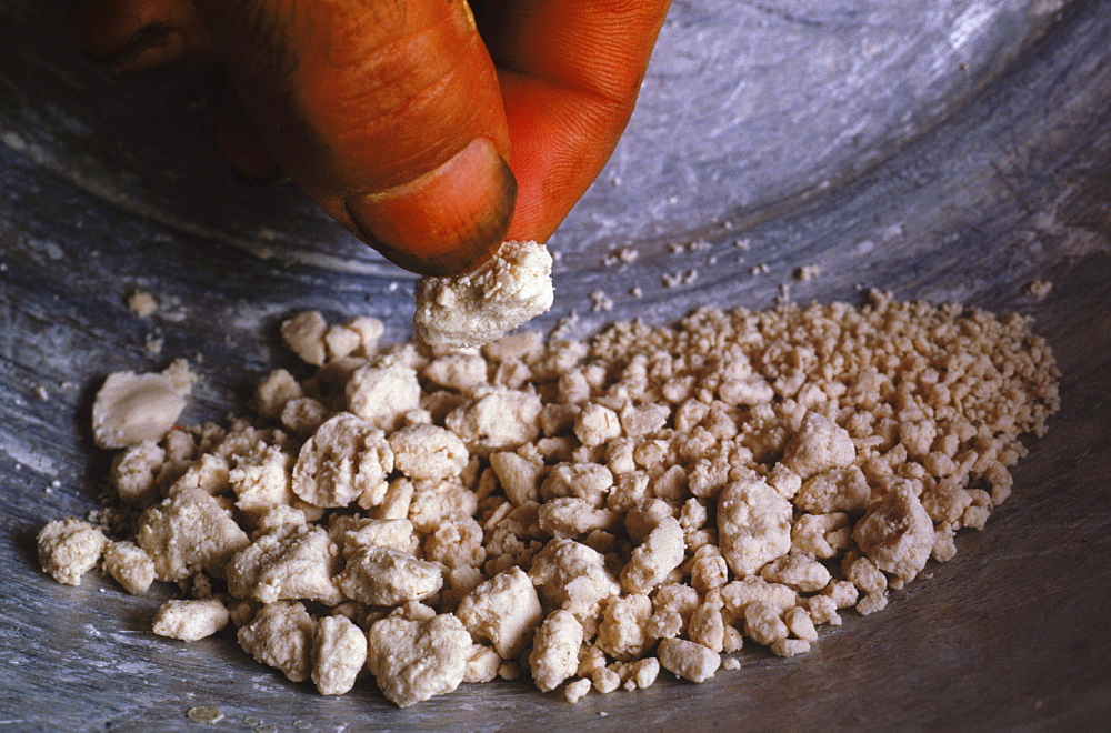 Close-up of coca paste.