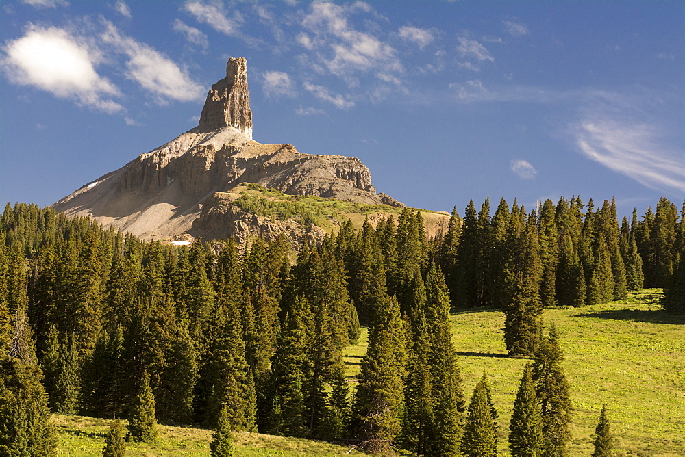 Lizard Head Peak, a conglomerate spire with an historically difficult summit to ascend, Lizard Head Wilderness, San Juan National Forest, Tellluride, Colorado, Telluride, Colorado, usa