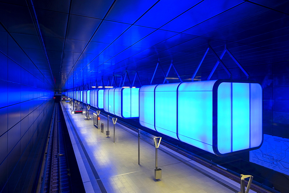 HafenCity Universität station on U4 U-Bahn line, HafenCity, Hamburg, Germany