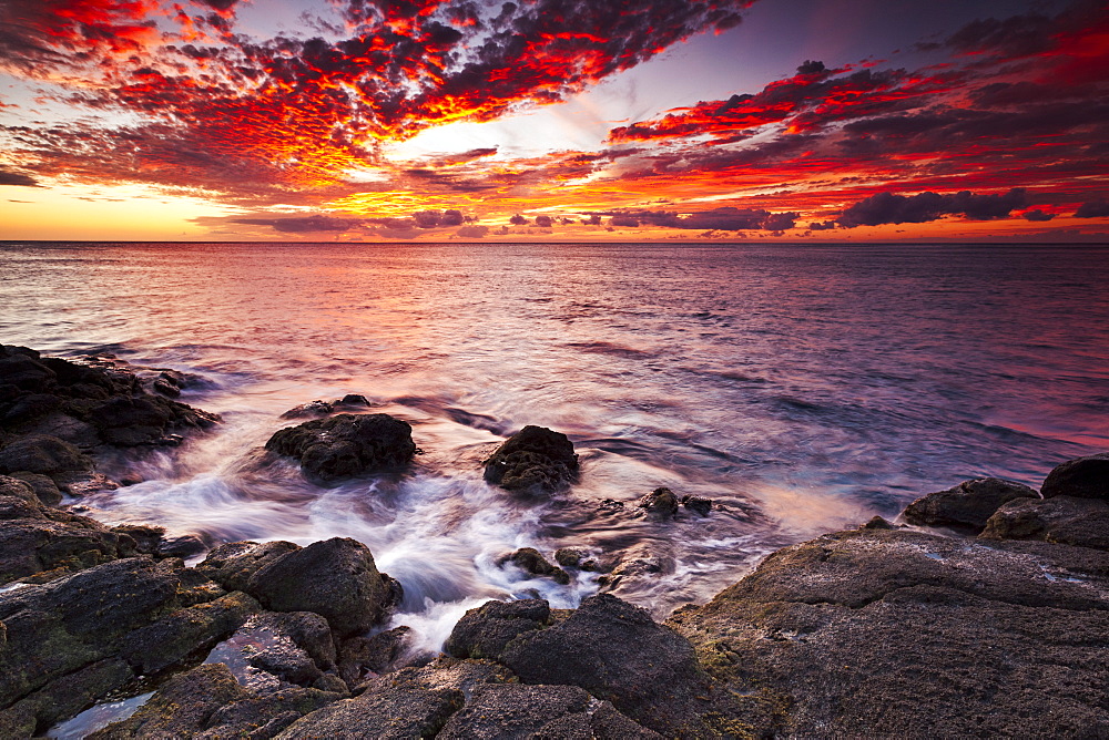 Kaunolu Coast at Sunset, Lana`i, Hawai`i