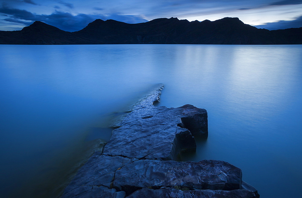 A long exposure along the shore of Lago Nordenskjöld in Chile's Torres del Paine.