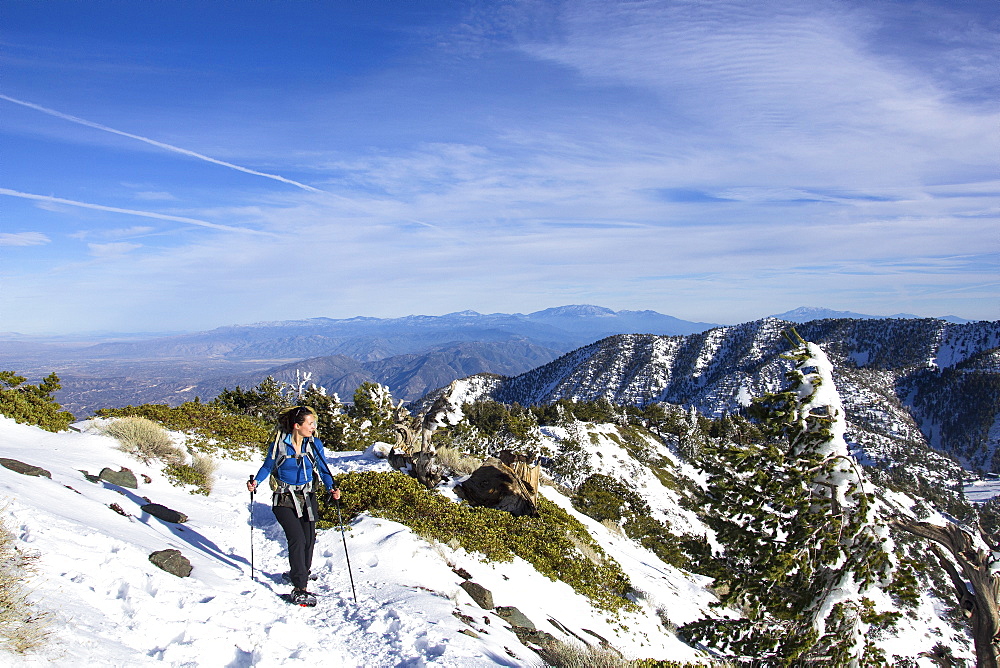 Enjoying the sun along Devils Backbone Trail to Mt Baldy.