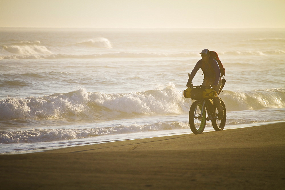 Man Fatbiking