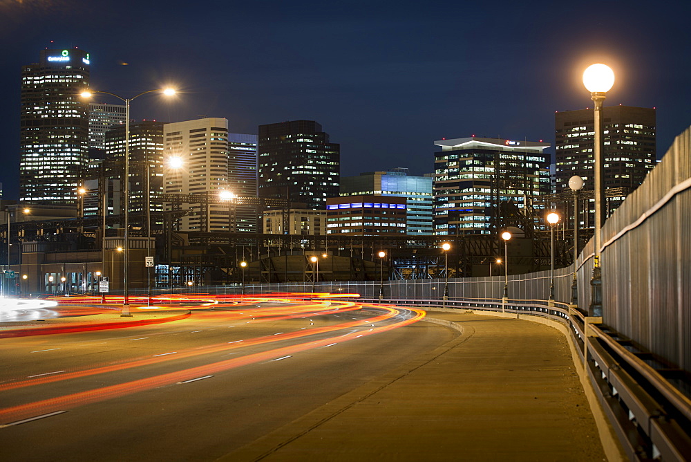 Downtown Denver at night
