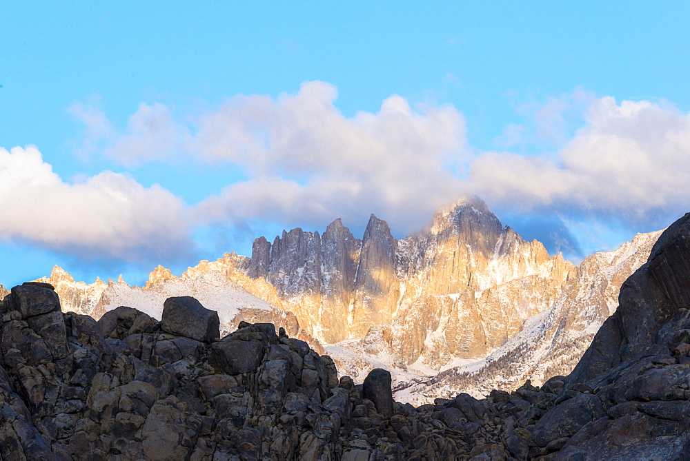 Mt. Whitney in clouds