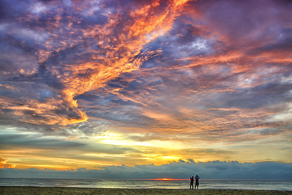 Golden Sunrise over the Indian Ocean at Nilaveli near Trincomalee on Sri Lanka's East Coast.