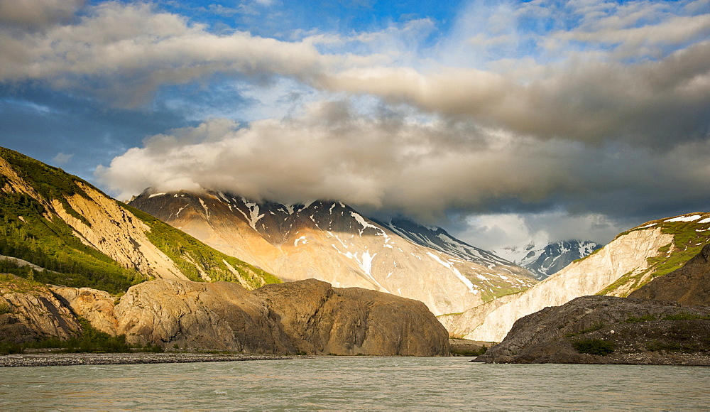 Sunset storm on the Alsek River