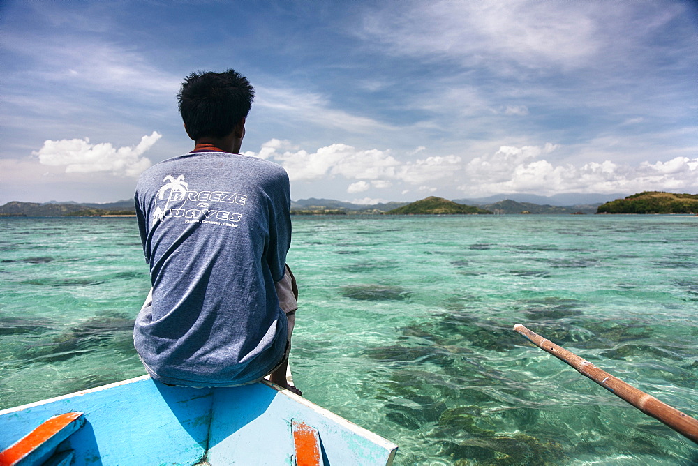 Traveling On The Boat On Caramoan Islands, Philippines