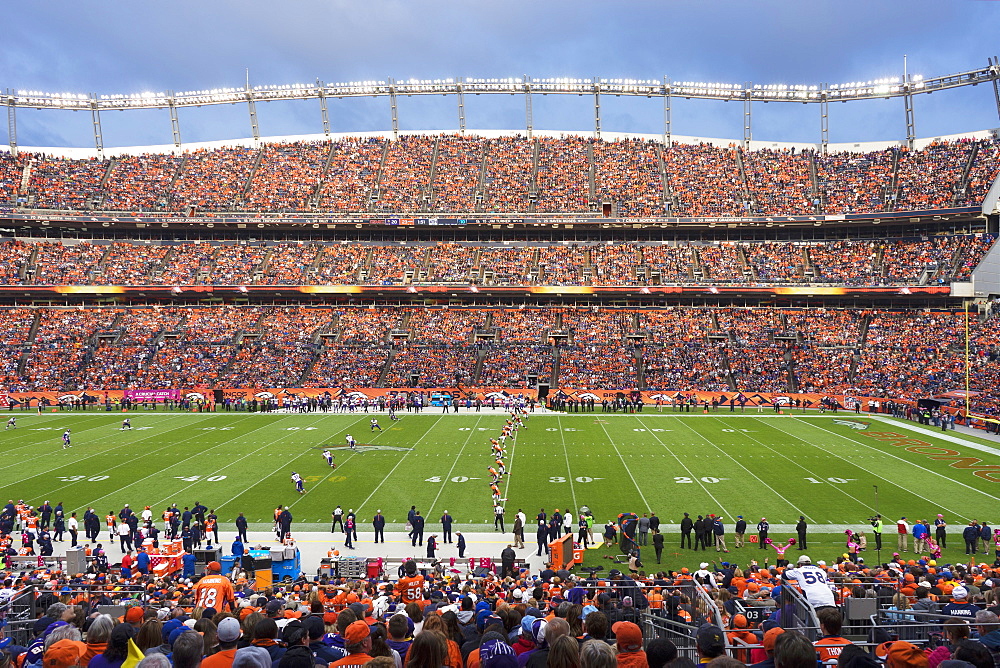 View Of Sports Authority Field At Mile High Stadium In Denver, Colorado