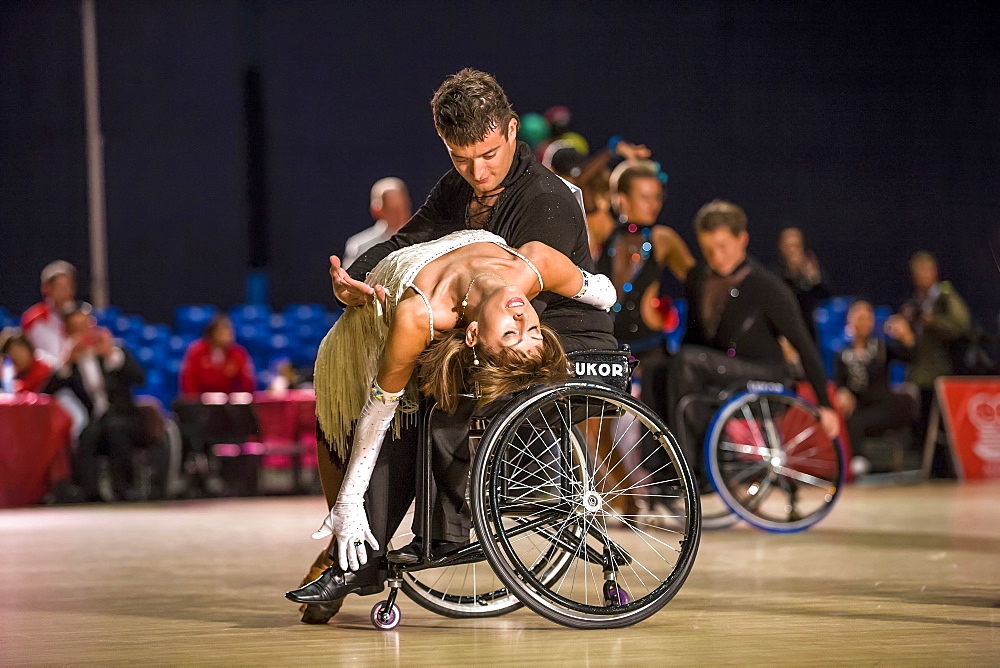 Wheelchair Dancing Couple Performing In Russia