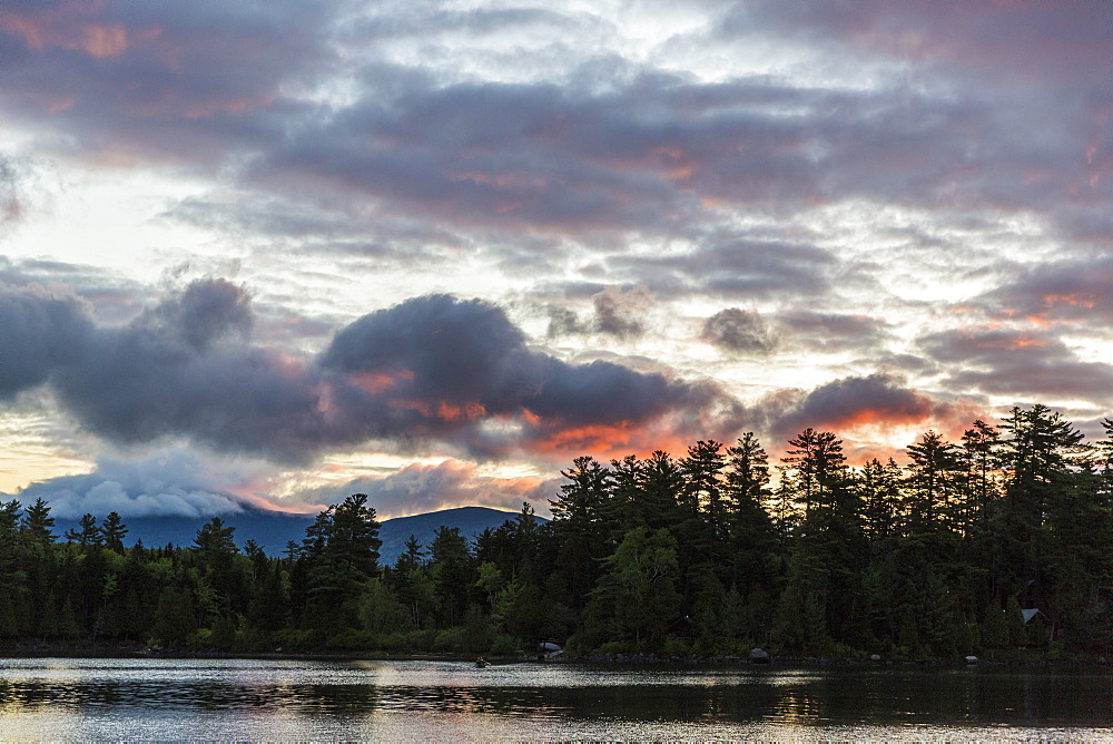 Dawn Over Long Pond Near Greenville, Maine