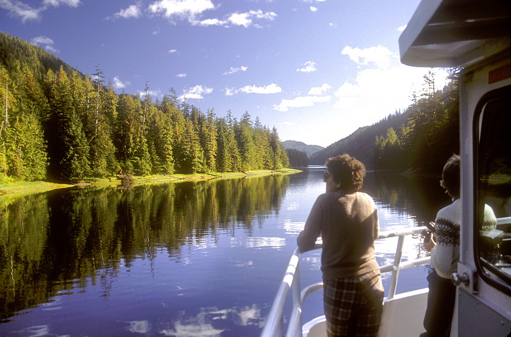 View Of Inside Passage In Alaska.