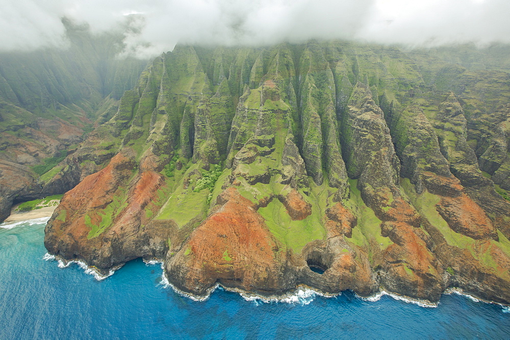 Aerial View Of Na Pali Coast On The Hawaiian Island Of Kauai