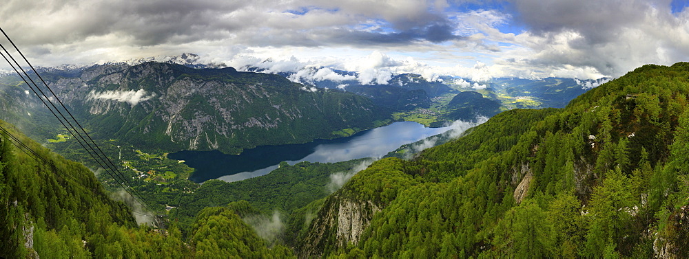 Cable Car Lookout Over Bohinjsko Valley And Bohinjsko Jezero Lake