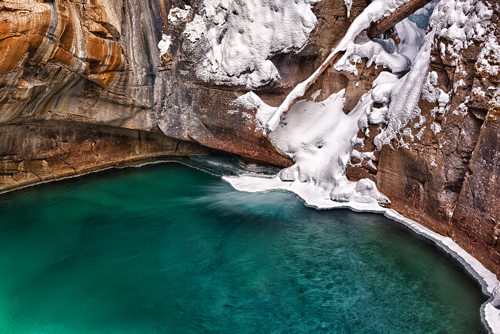 View of canyon in winter