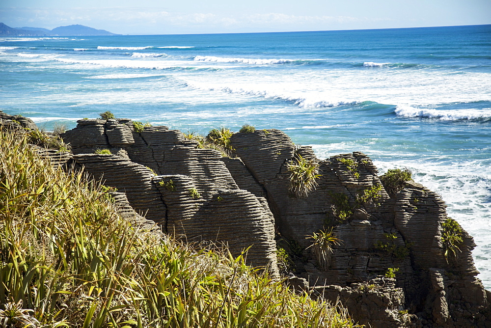 Punakaiki Pancake Rocks On The West Coast Of New Zealand